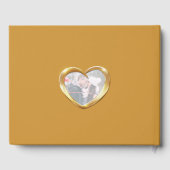 Jubileum gouden bruiloft foto harten 50 jaar gastenboek (Achterkant)