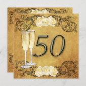 Jubileum Gouden Bruiloft Kaart (Voorkant / Achterkant)