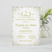 Jubileum | Gouden Confetti Kaart (Staand voorkant)