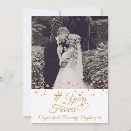 Jubileum Gouden Harten JAAR IN EEN ONEINDIGE LIEFD Kaart (Voorkant)