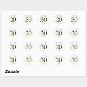Jubileum Gouden Hartjes Confetti Hart Sticker (Vel)