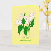 Jubileum Greetings Kaart (Gele Bloem)