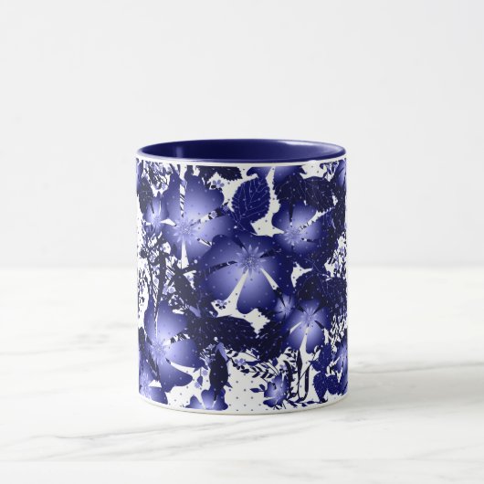 Jubileum grijze satijnspruitflora mok (Midden)