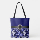 Jubileum grijze satijnspruitflora tote bag (Achterkant)