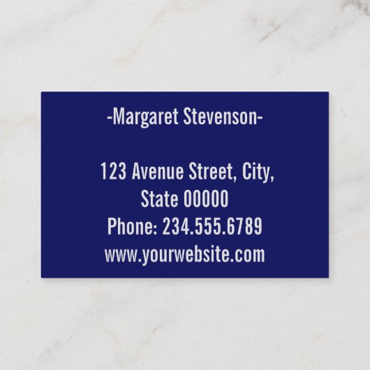 Jubileum grijze satijnspruitflora visitekaartje (Achterkant)