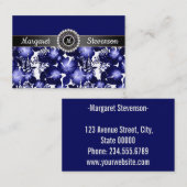 Jubileum grijze satijnspruitflora visitekaartje (Voorkant / Achterkant)