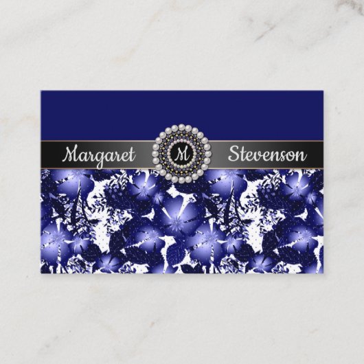 Jubileum grijze satijnspruitflora visitekaartje (Voorkant)