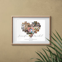 JUBILEUM HART COLLAGE POSTER EN PRINT