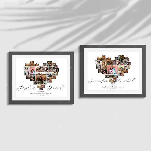 JUBILEUM HART COLLAGE POSTER EN PRINT