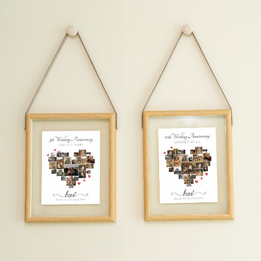 JUBILEUM HART COLLAGE POSTER EN PRINT