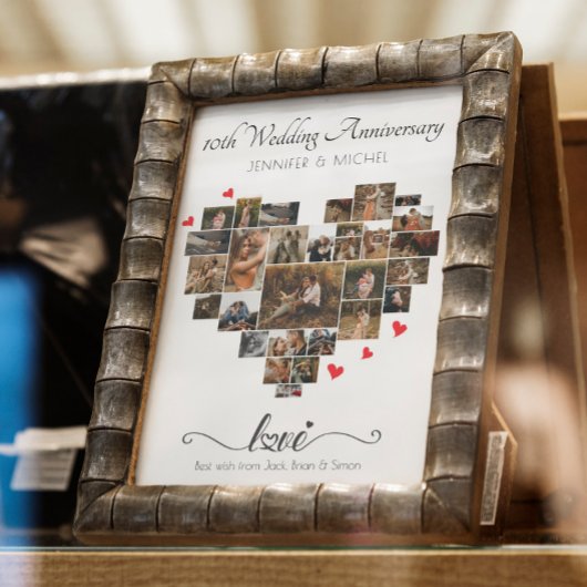 JUBILEUM HART COLLAGE POSTER EN PRINT