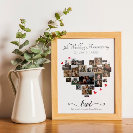 JUBILEUM HART COLLAGE POSTER EN PRINT