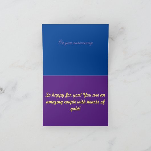 Jubileum hart van goud kaart (Binnen)