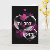 Jubileum hartbellen op zwart kaart (Gele Bloem)