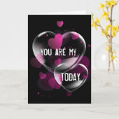 Jubileum hartbellen op zwart kaart (Gele Bloem)