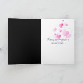 Jubileum hartbellen op zwart kaart (Binnen)