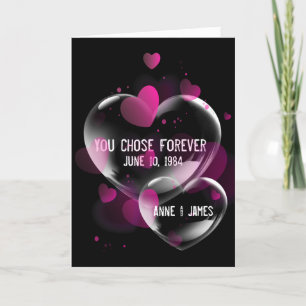 Jubileum hartbellen op zwart kaart