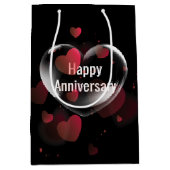 Jubileum hartbrok met rood hart medium cadeauzakje (Voorkant)