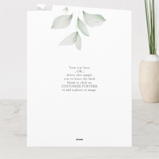 Jubileum Heart Shaped Photo Collage Greenery Kaart (Achterkant)