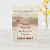 Jubileum Herdenking op aangepaste naam Verliesd Kaart (Gele Bloem)