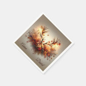 Jubileum Herfst Herten Antler Boeket Servet (Hoek)