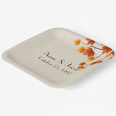 Jubileum herfst lekt op schoot papieren bordje (Gebogen)