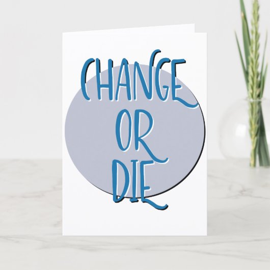 Jubileum herstelslogan wijzigen of sterven kaart (Voorkant)