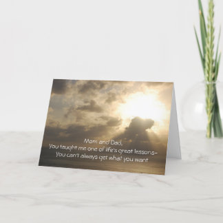 Jubileum - het Mamma en de Papa, u onderwezen me Kaart