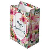 Jubileum Hibiscus Garden Medium Cadeauzakje (Voorkant Gekanteld)