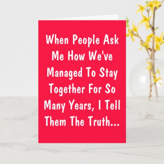 Jubileum Humor Kaart (Gele Bloem)