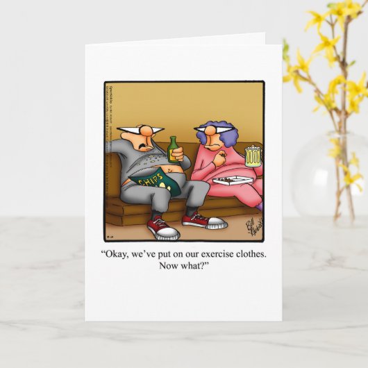 Jubileum Humor Wenskaart Kaart (Gele Bloem)