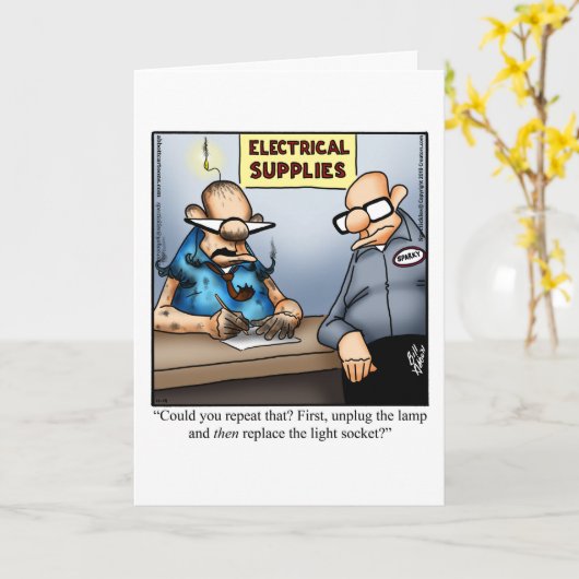 Jubileum Humor Wenskaart voor hem Kaart (Gele Bloem)