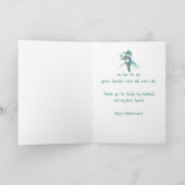 Jubileum Husband en vriend Kingfisher Bird Art Kaart (Binnen)