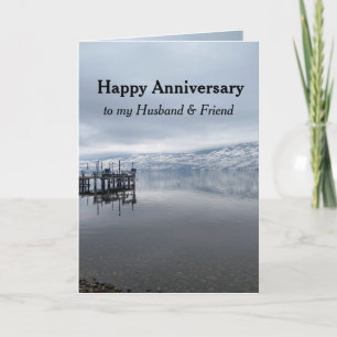 Jubileum Husband & Friend Peaceful Lake Dock Kaart