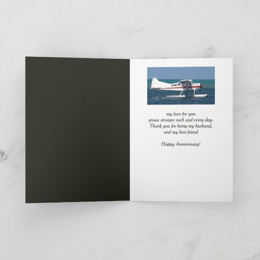 Jubileum Husband Friend Small Struik Plane Kaart (Binnen)