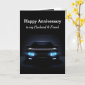 Jubileum Husband Friend Sports Car Automobile Kaart (Gele Bloem)