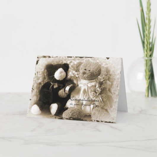 Jubileum-huwelijk - draag en Pluche Kaart (Voorkant)