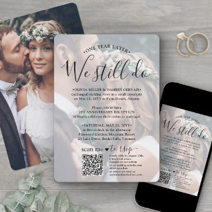 Jubileum Huwelijk QR Code RSVP Wij Doen Het Nog St Kaart