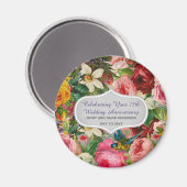 Jubileum Huwelijk ROZEN - Herdenkingsteken voor tr Magneet (Voorkant / Achterkant)