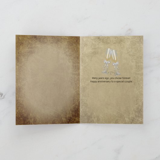 Jubileum  huwelijksakte kaart (Binnen)