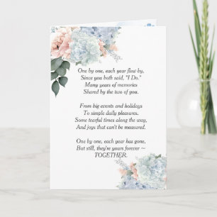 Jubileum Hydrangea Boeket Kaart