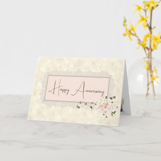 Jubileum Hydrangea Boeket Kaart (Gele Bloem)