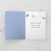 Jubileum Hydrangea mand boeket Kaart (Binnen)