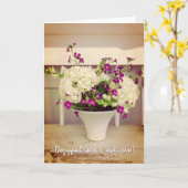 Jubileum in het Russisch, bloeiend akkoord Kaart (Gele Bloem)