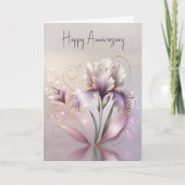 Jubileum irisbloem met gouden ets kaart (Voorkant)