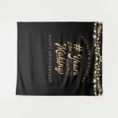 Jubileum JAAR IN DE MATIGE Black Gold Lights Wandkleed (Voorkant (horizontaal))