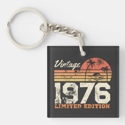 Jubileum Jaar Vintage 1976 Limited Edition Sleutelhanger (voorkant)