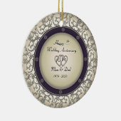 Jubileum Jaren huwelijk invoegen Keramisch Ornament (Rechts)