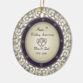 Jubileum Jaren huwelijk invoegen Keramisch Ornament (Links)