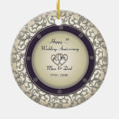 Jubileum Jaren huwelijk invoegen Keramisch Ornament (Achterkant)